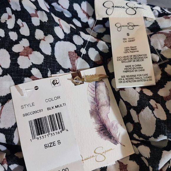 Jessica Simpson Coverup Caftan Tunic Dress Leopard Cool Cat Print - Picture 10 of 10